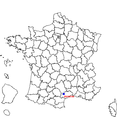 localisation sur le carte de avene 