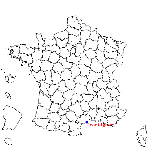 localisation sur le carte de frontignan 