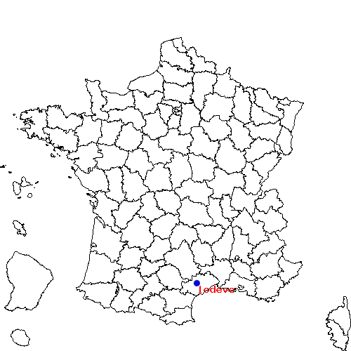 localisation sur le carte de lodeve 