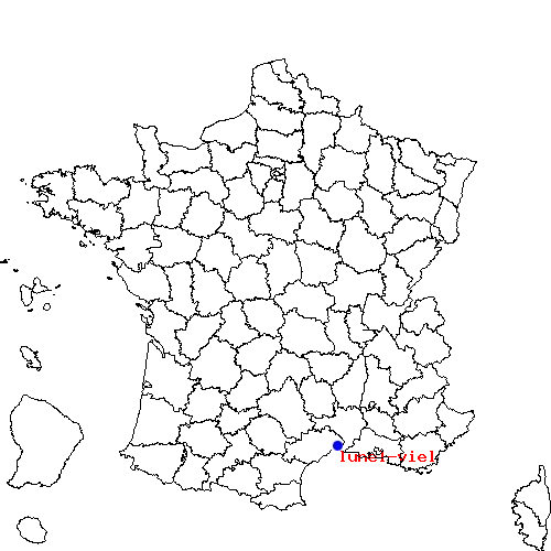 localisation sur le carte de lunel-viel 