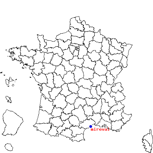 localisation sur le carte de mireval 