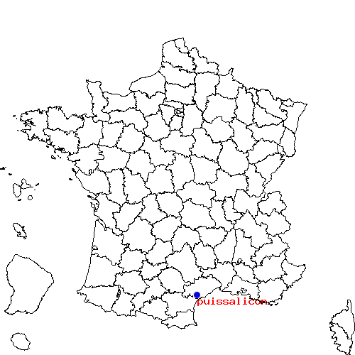 localisation sur le carte de puissalicon 