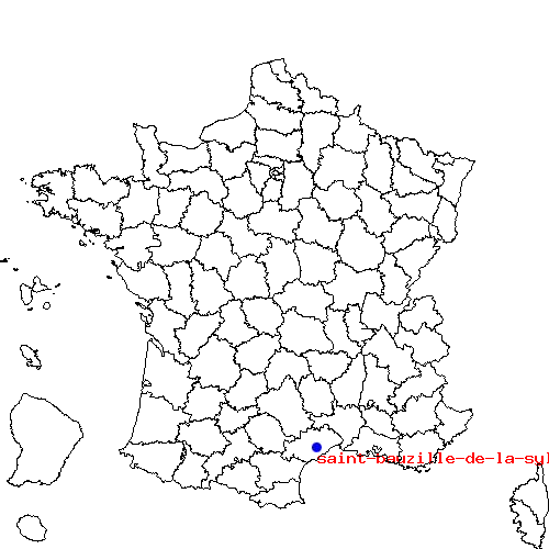 localisation sur le carte de saint-bauzille-de-la-sylve 
