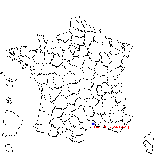 localisation sur le carte de saint-drezery 