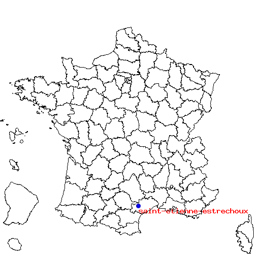 localisation sur le carte de saint-etienne-estrechoux 