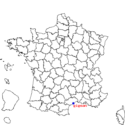 localisation sur le carte de gigean 