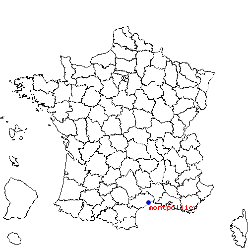 localisation sur le carte de montpellier 