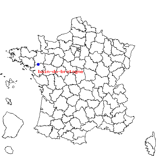 localisation sur le carte de bain-de-bretagne 