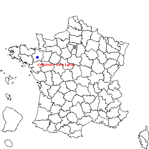 localisation sur le carte de cesson-sevigne 