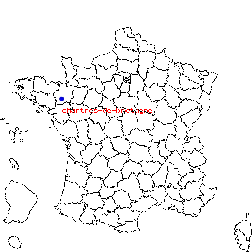 localisation sur le carte de chartres-de-bretagne 