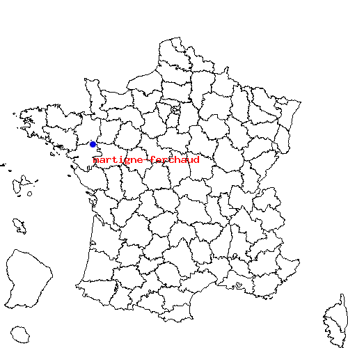 localisation sur le carte de martigne-ferchaud 