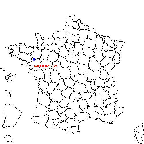 localisation sur le carte de messac-35 