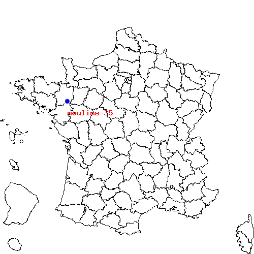 localisation sur le carte de moulins-35 