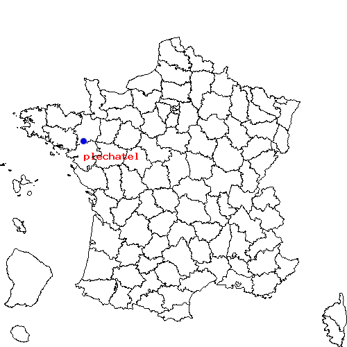 localisation sur le carte de plechatel 