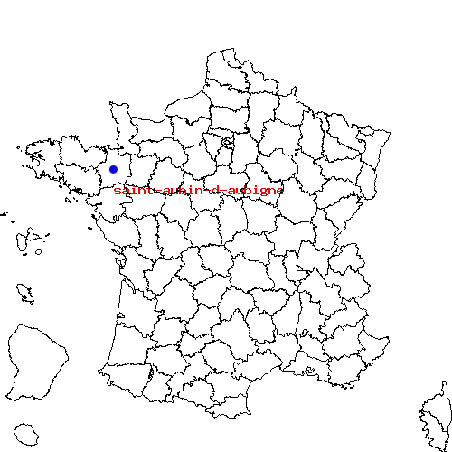 localisation sur le carte de saint-aubin-d-aubigne 