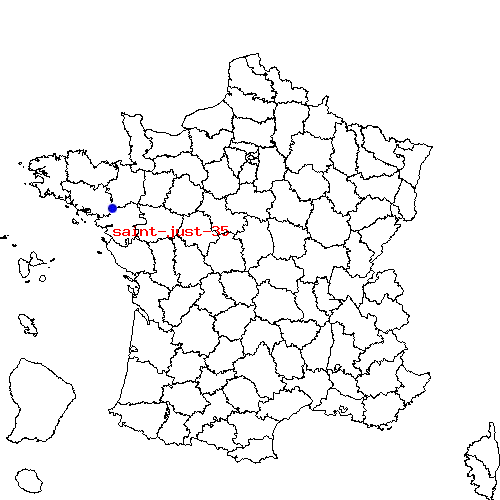 localisation sur le carte de saint-just-35 