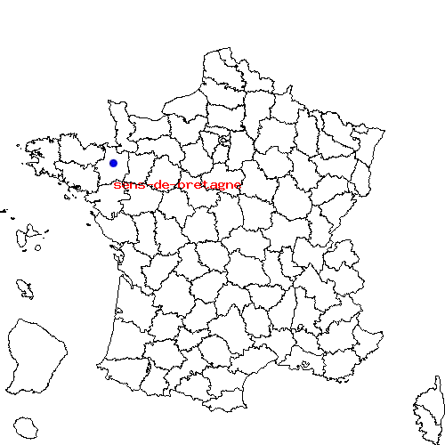 localisation sur le carte de sens-de-bretagne 