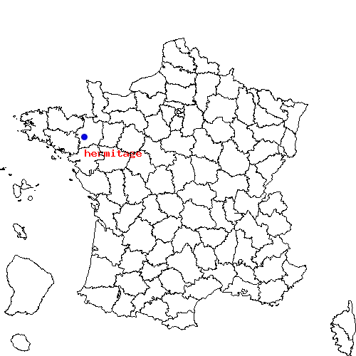 localisation sur le carte de hermitage 