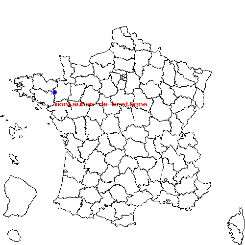 localisation sur le carte de montauban-de-bretagne 