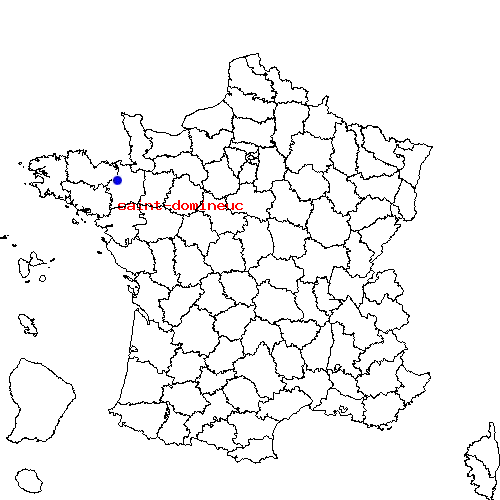 localisation sur le carte de saint-domineuc 