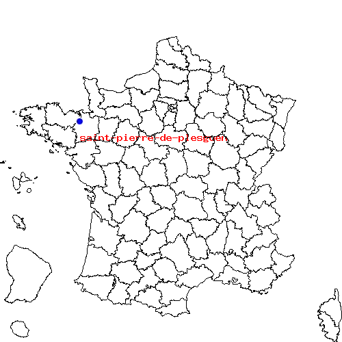 localisation sur le carte de saint-pierre-de-plesguen 