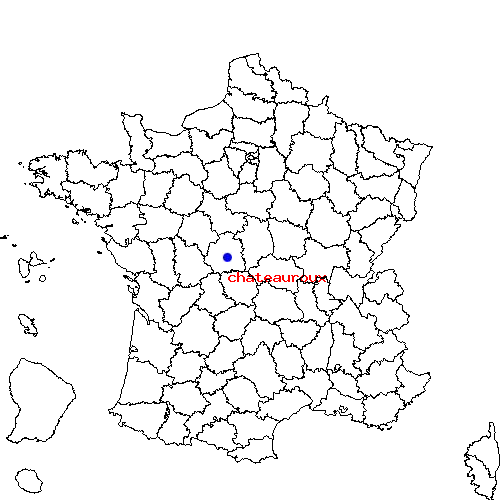 localisation sur le carte de chateauroux 