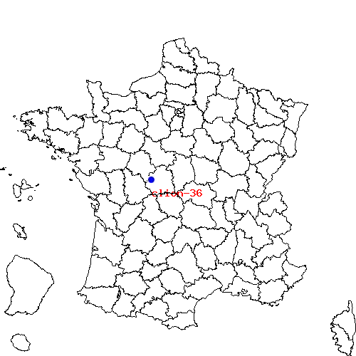 localisation sur le carte de clion-36 