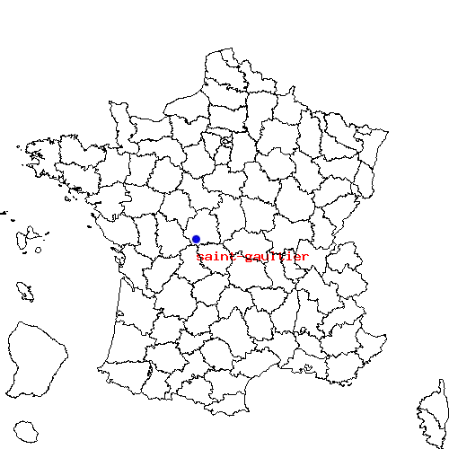localisation sur le carte de saint-gaultier 