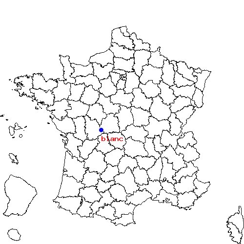 localisation sur le carte de blanc 