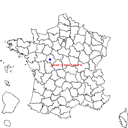 localisation sur le carte de joue-les-tours 