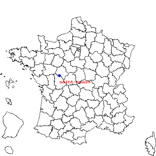 localisation sur le carte de saint-epain 
