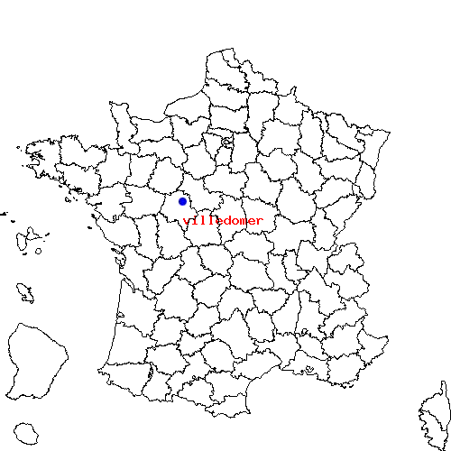 localisation sur le carte de villedomer 