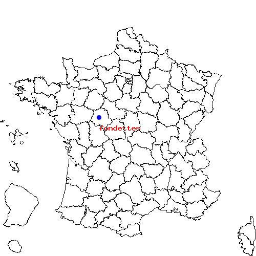 localisation sur le carte de fondettes 