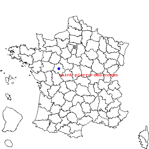 localisation sur le carte de saint-pierre-des-corps 