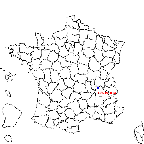 localisation sur le carte de chavanoz 