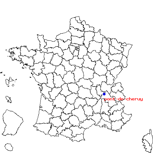 localisation sur le carte de pont-de-cheruy 