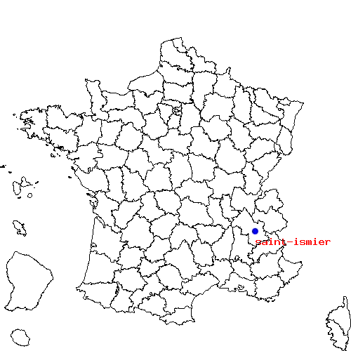 localisation sur le carte de saint-ismier 