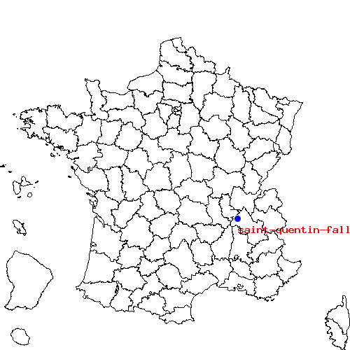 localisation sur le carte de saint-quentin-fallavier 