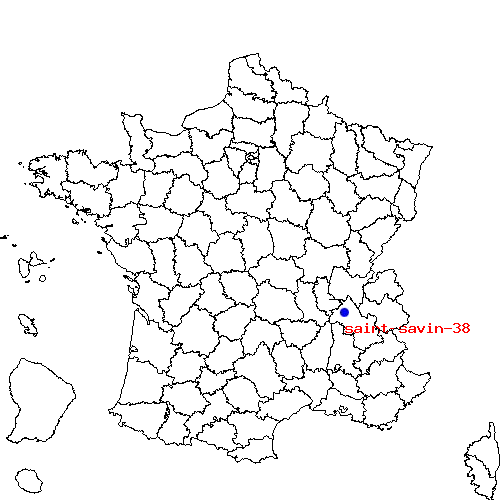 localisation sur le carte de saint-savin-38 