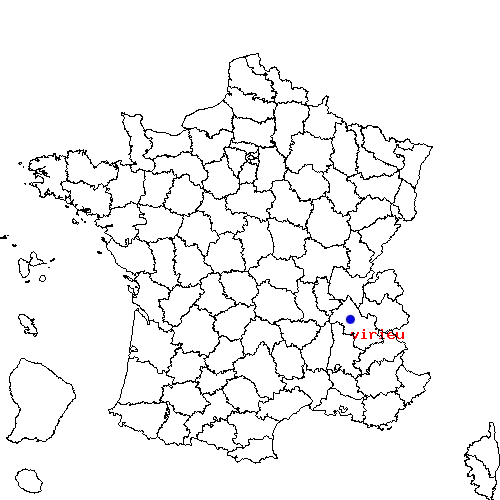localisation sur le carte de virieu 