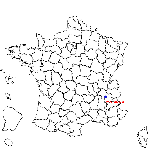 localisation sur le carte de voreppe 