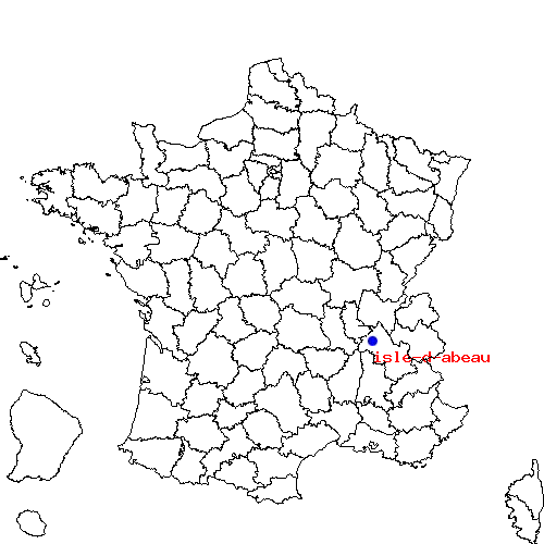 localisation sur le carte de isle-d-abeau 