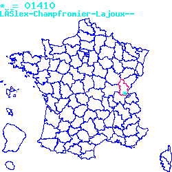 localisation sur le carte de Lélex 01410