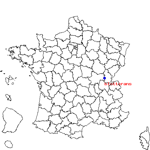 localisation sur le carte de bletterans 