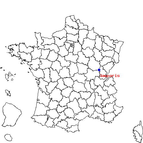 localisation sur le carte de damparis 