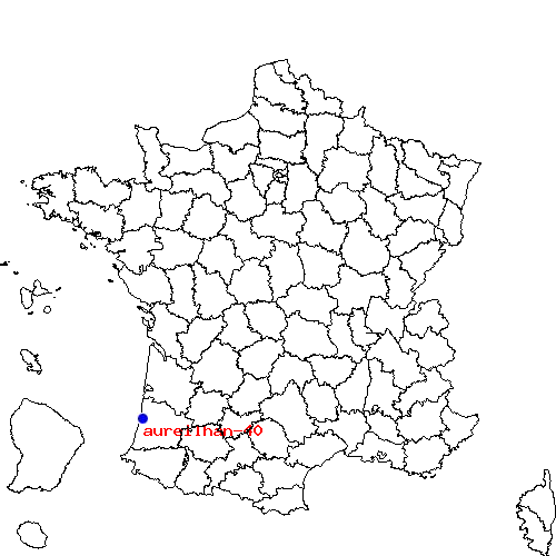 localisation sur le carte de aureilhan-40 