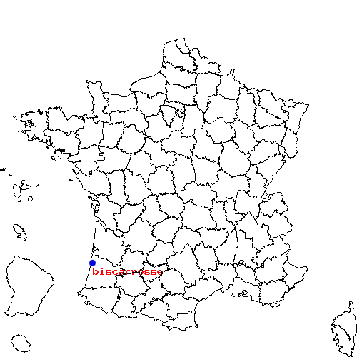 localisation sur le carte de biscarrosse 