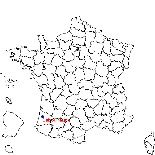 localisation sur le carte de labouheyre 
