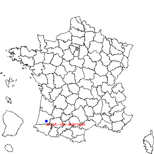 localisation sur le carte de mont-de-marsan 