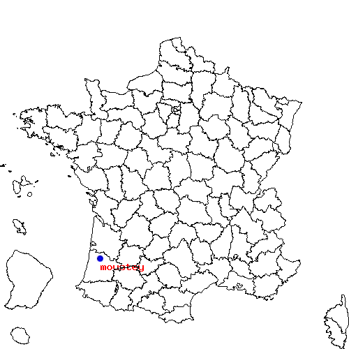 localisation sur le carte de moustey 